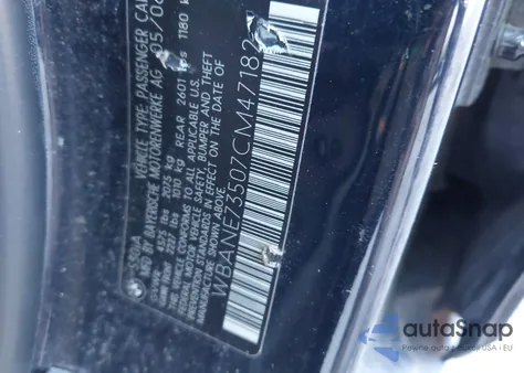 2007 BMW 530I z USA, uszkodzony, nr VIN WBANE73507CM47182